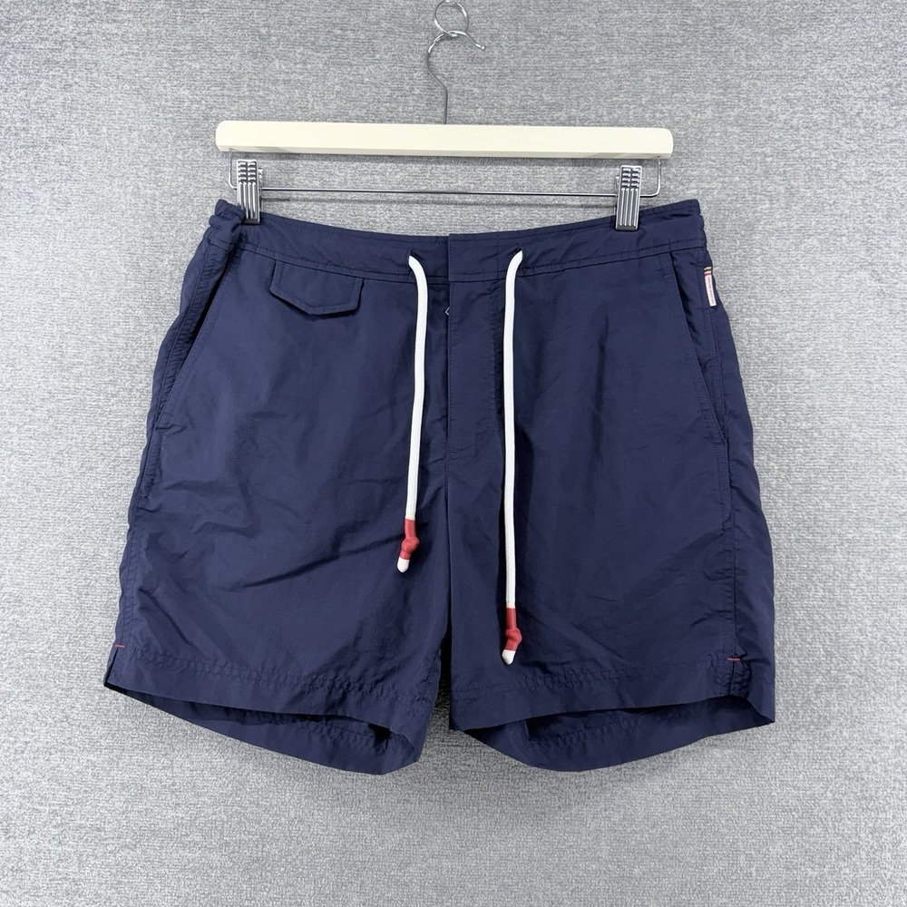 Orlebar Brown Swim Trunks Men Size 32 Blue Drawstrings Lined Beach Summer